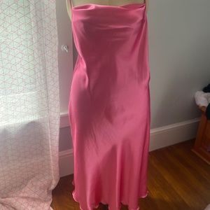 Bebe Satin Slip Midi Dress